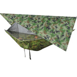 All-in-one hammock with mosquito net and rain fly