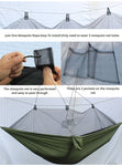 All-in-one hammock with mosquito net and rain fly